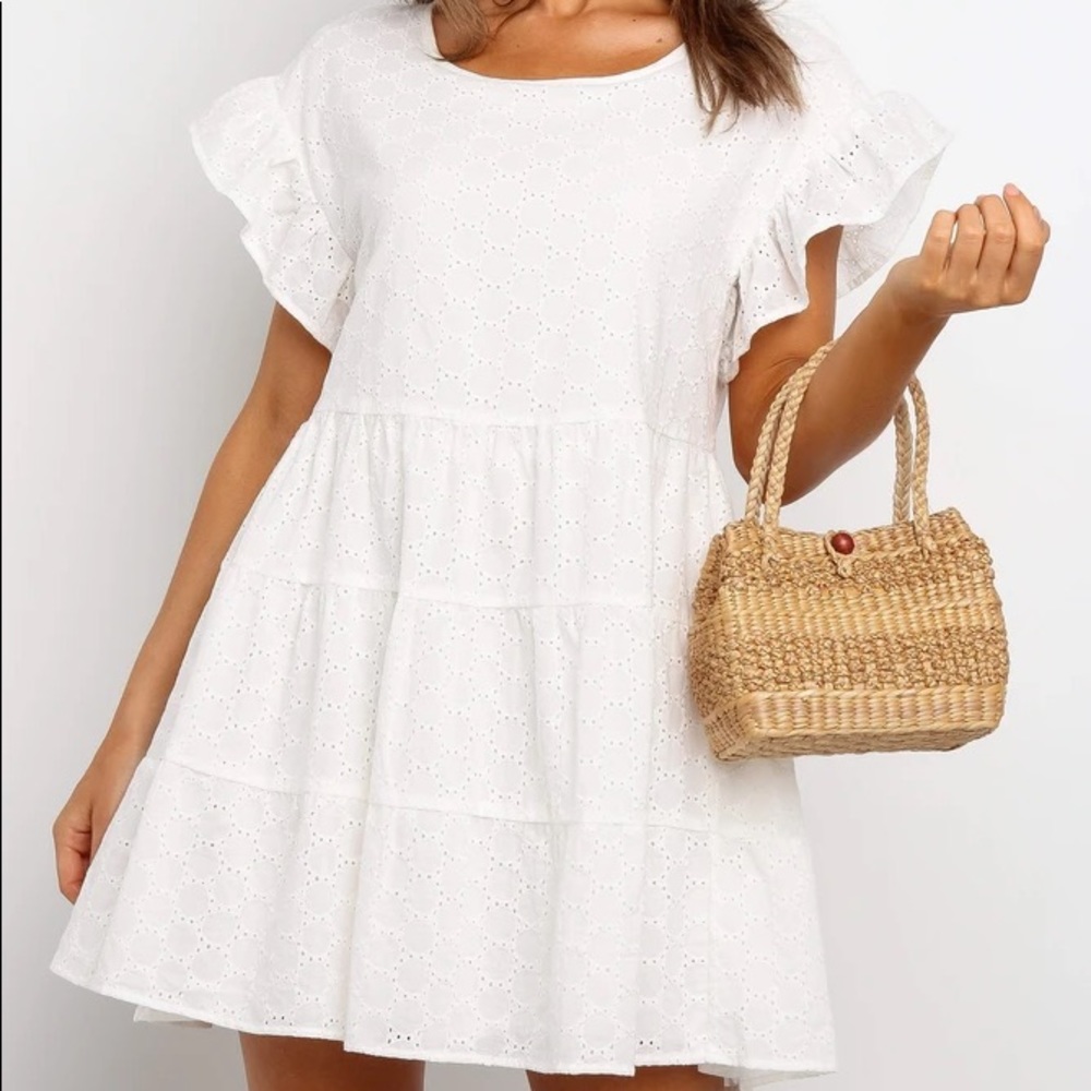 White mini dress